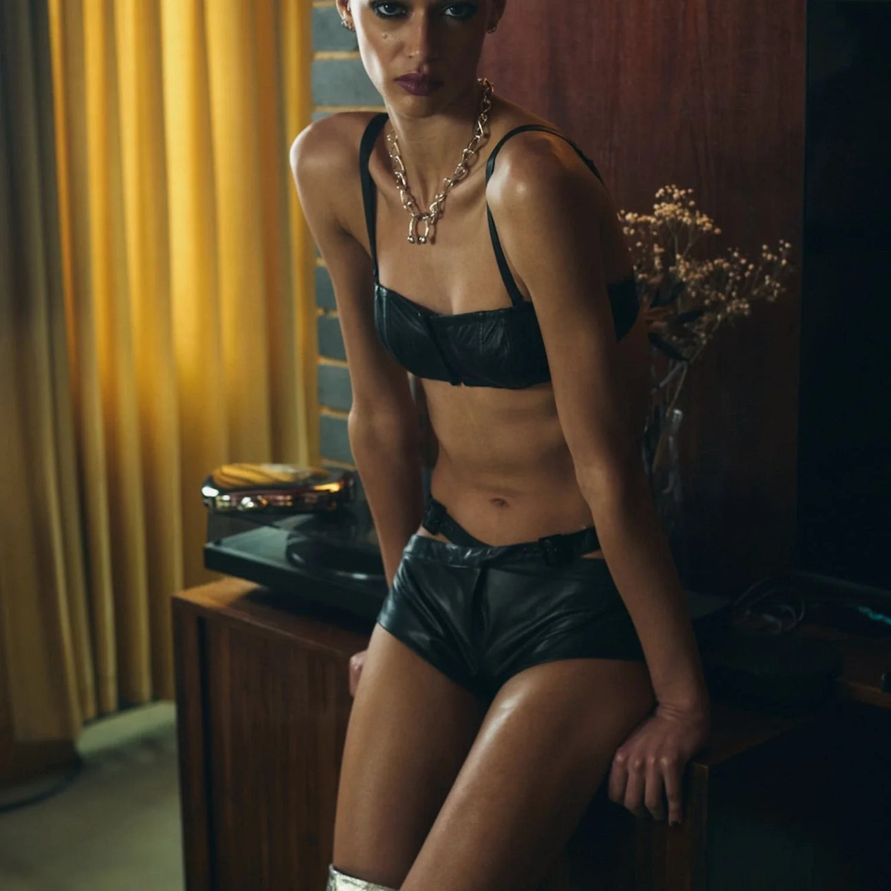 Woman Wearing Lingerie Set