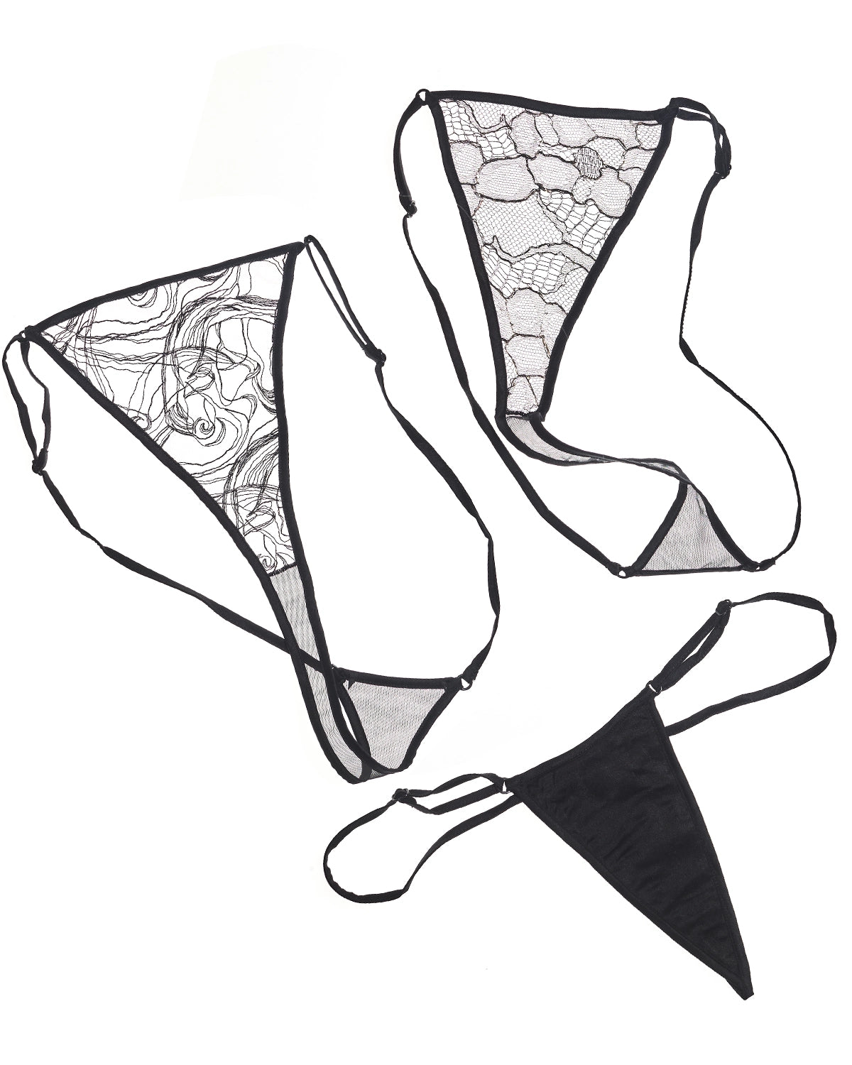 Hot Stack Stackable G-String Thong Trio