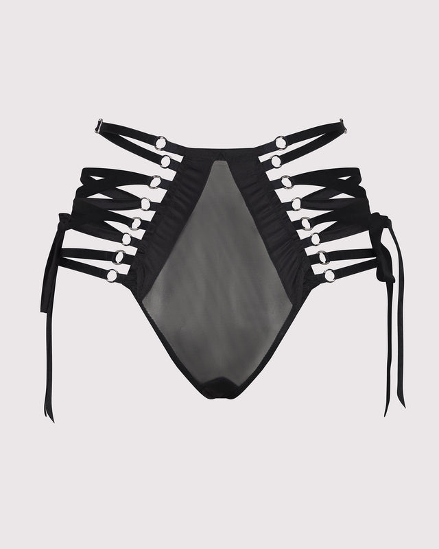 rider convertible balconette bra + butterfly waist cincher + boa high-waisted panty lingerie set